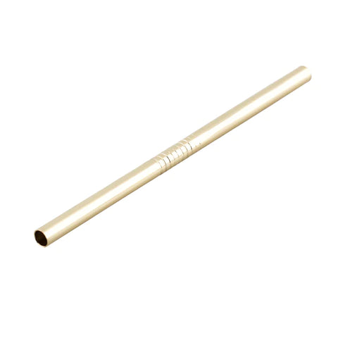 Drinking Straws - Straight Steel Gold - 13cm by Alambika - Alambika Canada