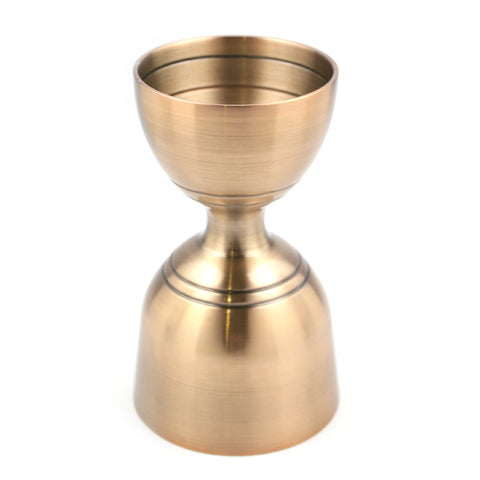 Jigger - Clovis Antique Brass 1oz / 2oz - Alambika Alambika Barware - Mesure