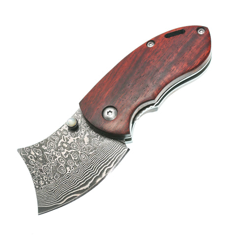 Folding Knife - Damascus Nama Stump by Alambika - Alambika Canada