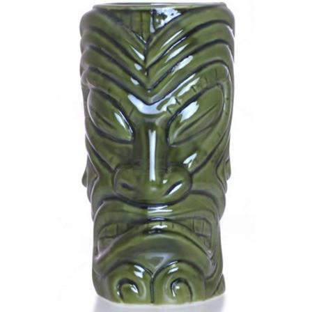 Tiki Mug - Lined Warrior 12oz - Alambika Alambika Cocktail - Tiki & Mug