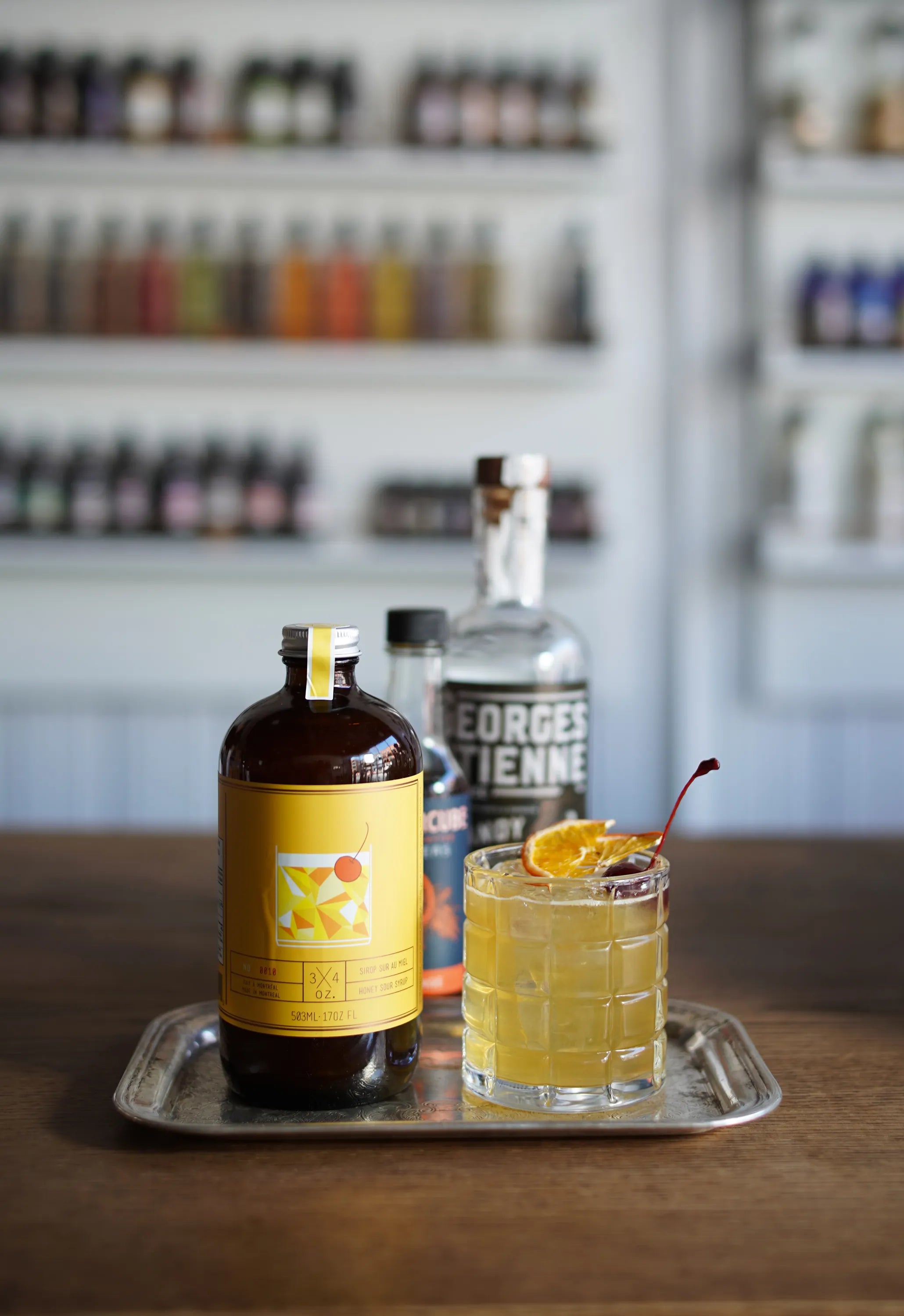 3/4oz Apple Brandy Sour cocktail easy recipe – Alambika