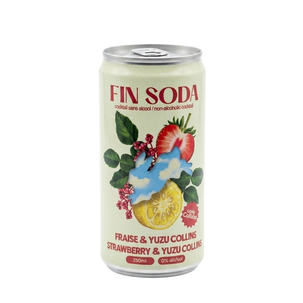 Fin Soda - Strawberry & Yuzu Collins 250ml by Fin Soda - Alambika Canada