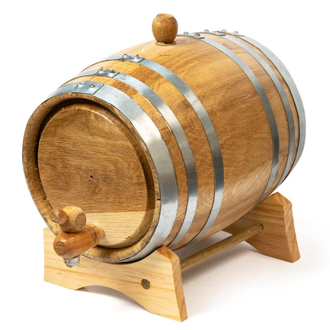 Oak Barrel - Silver Hoop 10L