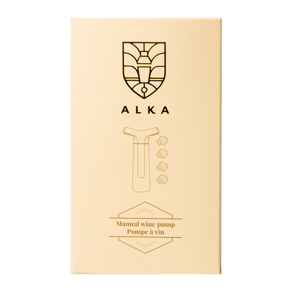 Vacuum Wine Preserver Set - Pump with 4 Stoppers by Alka - Alambika Canada