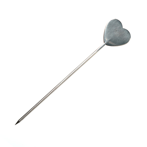 Cocktail Pick - Flat Heart Stainless by Alkademie - Alambika Canada