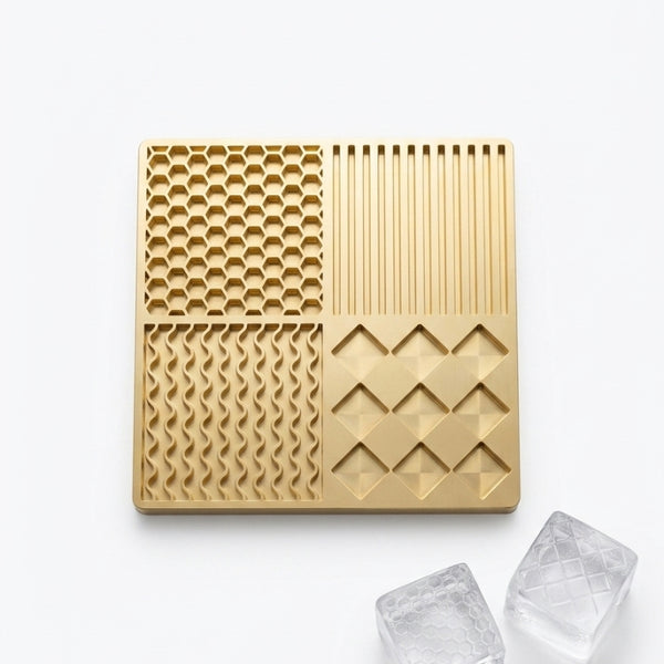 Ice stamp - 4 Patterns Plate (10 x 10 cm) by Alkademie - Alambika Canada