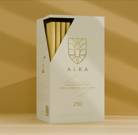 Pailles à boire en canne à sucre - 20 cm (paquet de 250)