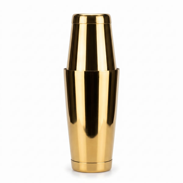 ALKA Le Pro Boston shaker set, gold finish – 28 oz tin and 18 oz cheater