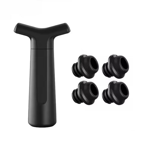 Kit de conservation du vin sous vide – Pompe avec 4 bouchons