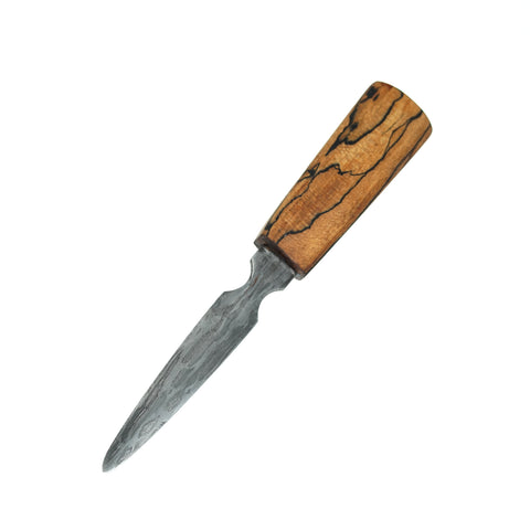 Oyster Knife Damascus - Full Tang by Blacksmith 450 & Co - Alambika Canada