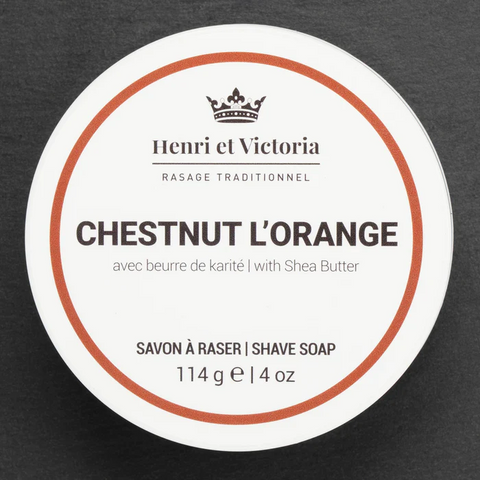 Shaving Soap Vegan - Chestnut L'Orange by Henri et Victoria - Alambika Canada