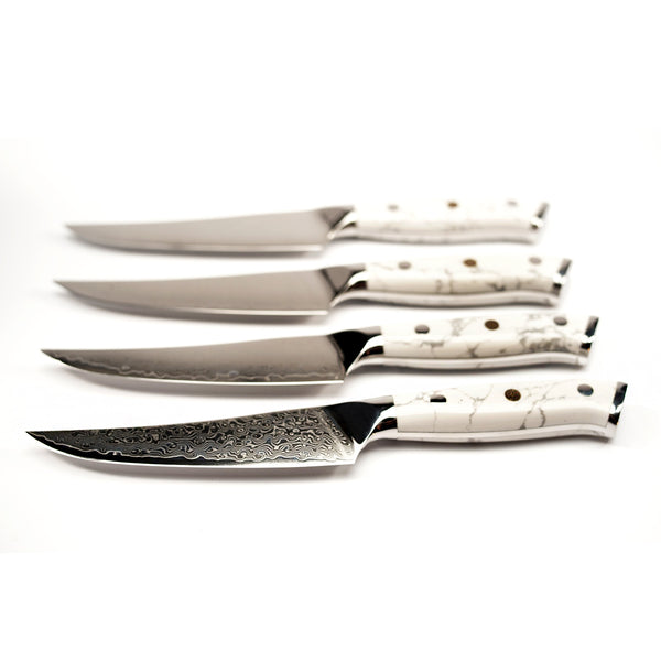Steak Knife - Marble handle - set of 4 by Alkademie - Alambika Canada