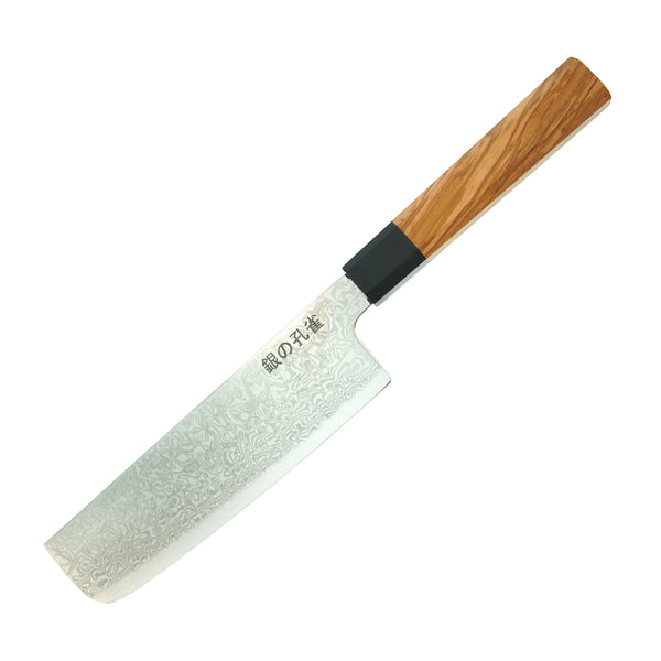 Silver Peacock - VG10 - Damascus - Nakiri 180mm by Silver Peacock - Alambika Canada