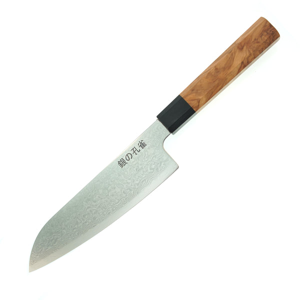 Silver Peacock - VG10 - Damascus - Santoku 180mm by Silver Peacock - Alambika Canada