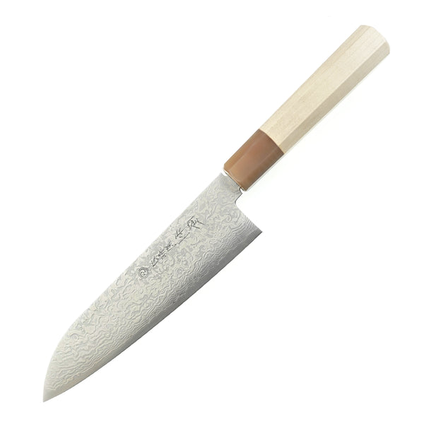 Toshitaka - SG2 - Damascus - Santoku  180mm by Toshitaka - Alambika Canada