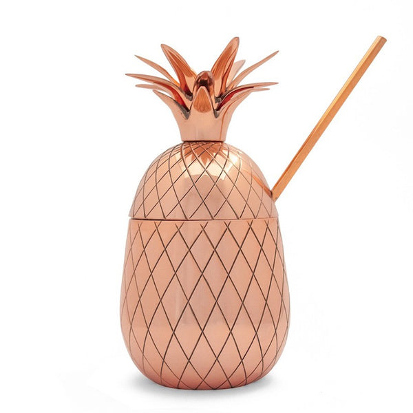 Tiki Mug - Metal Pineapple Copper 16oz by Alkademie - Alambika Canada