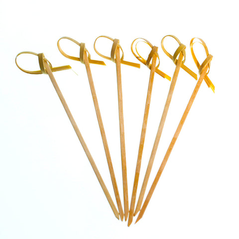 Cocktail Picks - Twisted Bamboo (Pack of 50) by Alambika - Alambika Canada