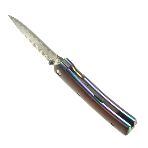 Folding Knife - Damascus Nama Nelligan by Alambika - Alambika Canada
