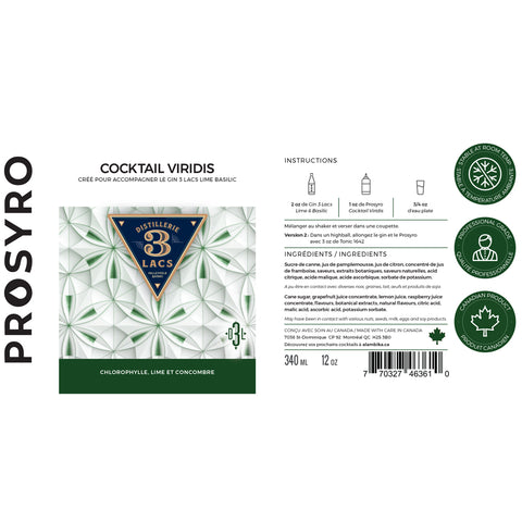 Viridis Cocktail Prosyro 340ml by Prosyro - Alambika Canada